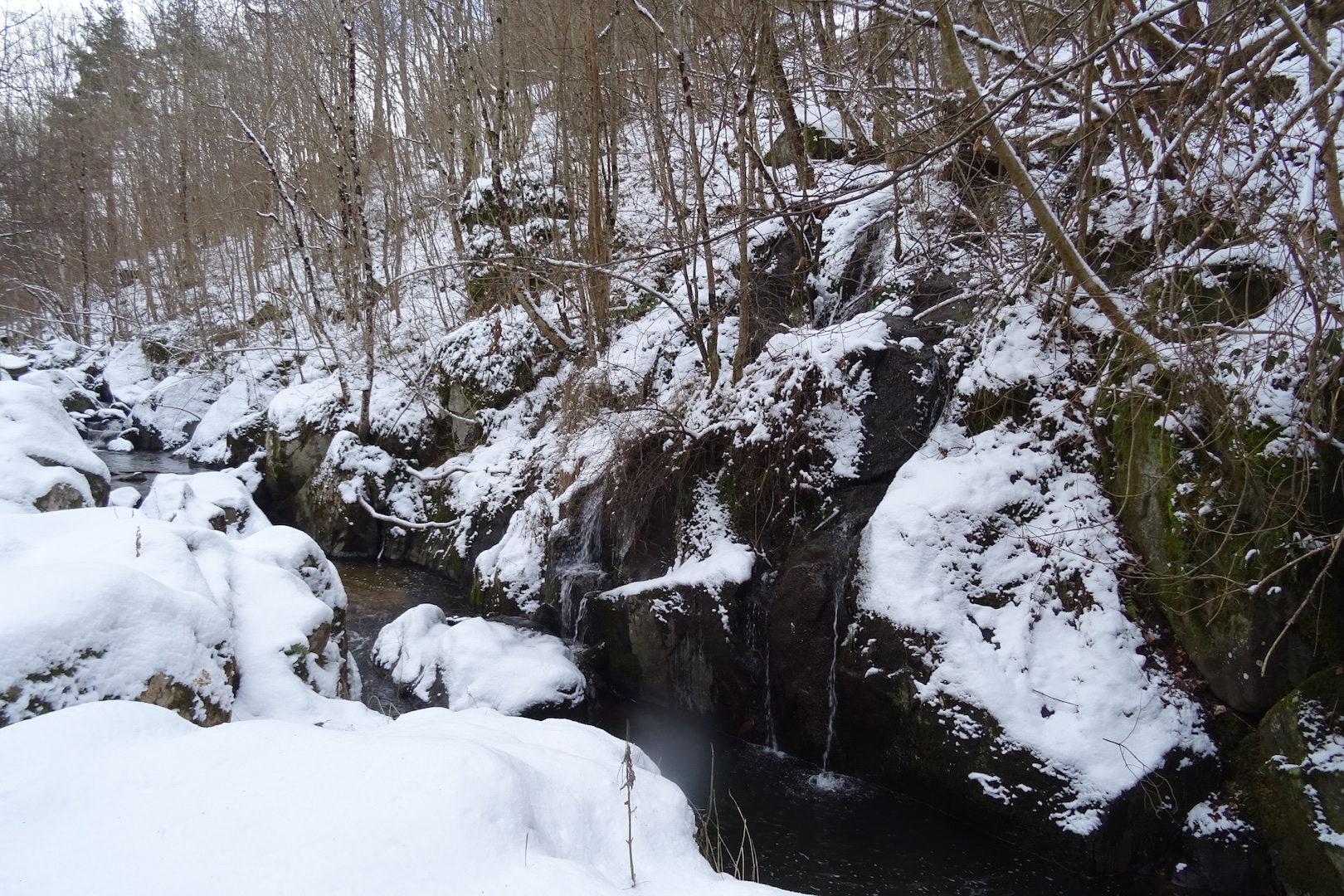 Le Grozon au niveau de la petite cascade